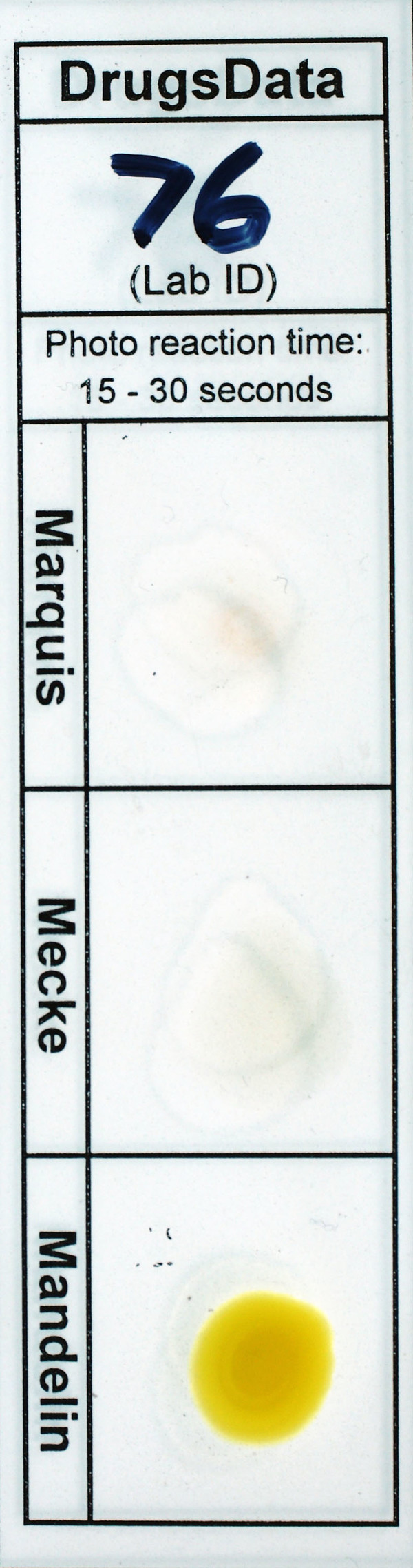 (was EcstasyData) Test Details Result 10236 Cocaine